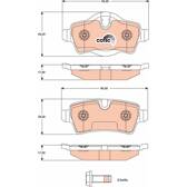 Bremsbelagsatz hinten TRW - GDB1766