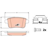 Bremsbelagsatz hinten TRW - GDB1786