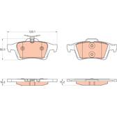 Bremsbelagsatz hinten TRW - GDB2033