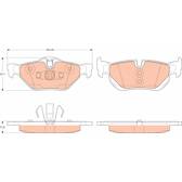Bremsbelagsatz hinten TRW - GDB2050