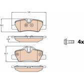 Bremsbelagsatz hinten TRW - GDB2088