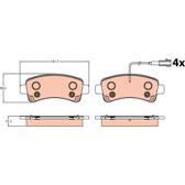 Bremsbelagsatz hinten TRW - GDB2106