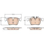 Bremsbelagsatz hinten TRW - GDB2110