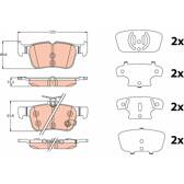 Bremsbelagsatz hinten TRW - GDB2115