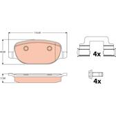 Bremsbelagsatz hinten TRW - GDB2129
