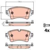 Bremsbelagsatz hinten TRW - GDB2132