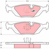 Bremsbelagsatz hinten TRW - GDB299