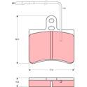 Bremsbelagsatz hinten TRW - GDB315