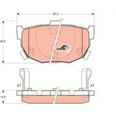 Bremsbelagsatz hinten TRW - GDB3170