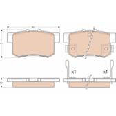 Bremsbelagsatz hinten TRW - GDB3175