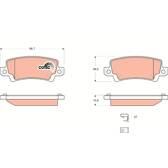 Bremsbelagsatz hinten TRW - GDB3289