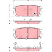 Bremsbelagsatz hinten TRW - GDB3296