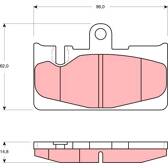 Bremsbelagsatz hinten TRW - GDB3323