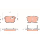 Bremsbelagsatz hinten TRW - GDB3337