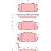 Bremsbelagsatz hinten TRW - GDB3357