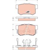 Bremsbelagsatz hinten TRW - GDB3438