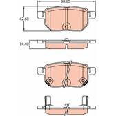 Bremsbelagsatz hinten TRW - GDB3454