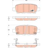 Bremsbelagsatz hinten TRW - GDB3507