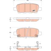 Bremsbelagsatz hinten TRW - GDB3508
