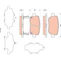Bremsbelagsatz hinten TRW - GDB3512