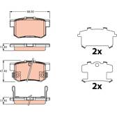 Bremsbelagsatz hinten TRW - GDB3516
