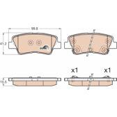 Bremsbelagsatz hinten TRW - GDB3537