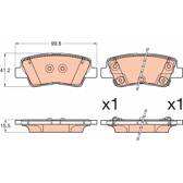 Bremsbelagsatz hinten TRW - GDB3594