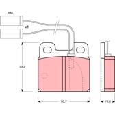 Bremsbelagsatz hinten TRW - GDB363