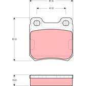 Bremsbelagsatz hinten TRW - GDB914