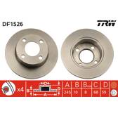Bremssatz (2 Bremsscheiben) TRW - DF1526