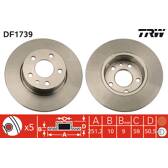 Bremssatz (2 Bremsscheiben) TRW - DF1739
