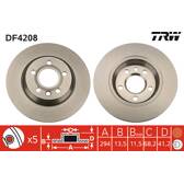 Bremssatz (2 Bremsscheiben) TRW - DF4208
