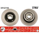 Bremsscheibe (pro Einheit) TRW - DF4274S