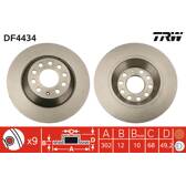 Bremssatz (2 Bremsscheiben) TRW - DF4434