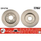 Bremssatz (2 Bremsscheiben) TRW - DF4756