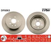 Bremssatz (2 Bremsscheiben) TRW - DF6063