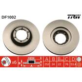 Bremssatz (2 Bremsscheiben) TRW - DF1002