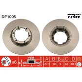 Bremssatz (2 Bremsscheiben) TRW - DF1005