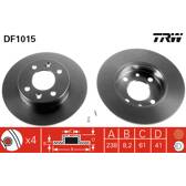 Bremssatz (2 Bremsscheiben) TRW - DF1015
