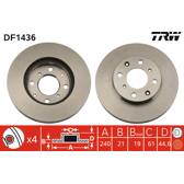 Bremssatz (2 Bremsscheiben) TRW - DF1436