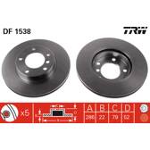 Bremssatz (2 Bremsscheiben) TRW - DF1538