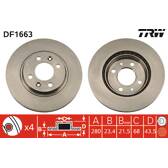 Bremssatz (2 Bremsscheiben) TRW - DF1663