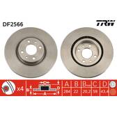 Bremssatz (2 Bremsscheiben) TRW - DF2566