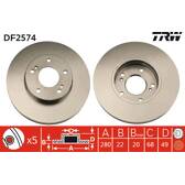 Bremssatz (2 Bremsscheiben) TRW - DF2574