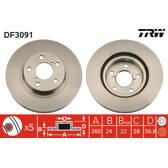 Bremssatz (2 Bremsscheiben) TRW - DF3091