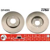 Bremssatz (2 Bremsscheiben) TRW - DF4095
