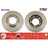 Bremssatz (2 Bremsscheiben) TRW - DF4102