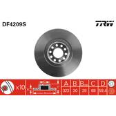 Bremsscheibe (pro Einheit) TRW - DF4209S