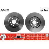 Bremssatz (2 Bremsscheiben) TRW - DF4257