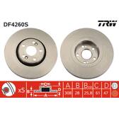 Bremsscheibe (pro Einheit) TRW - DF4260S
